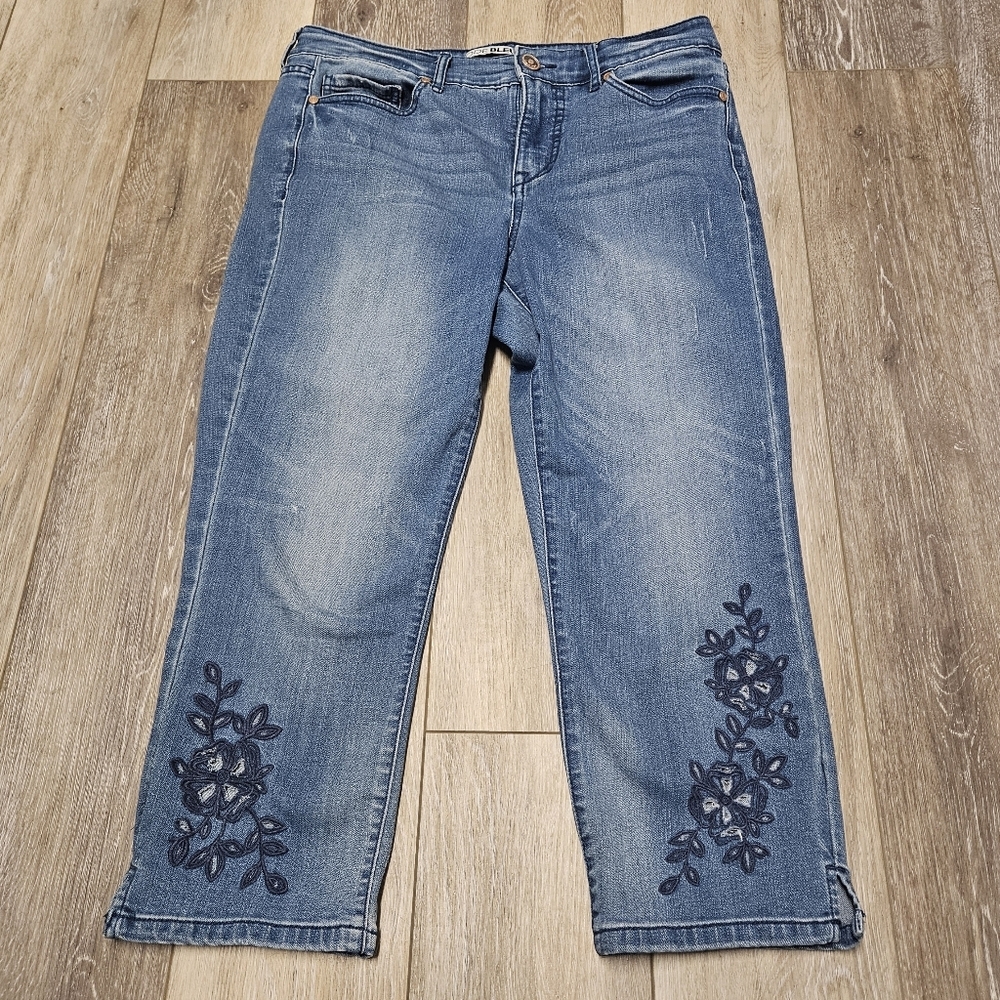 Code Bleu Chelsea Cropped Jeans Blue Stretch Denim Women's 8 Casual